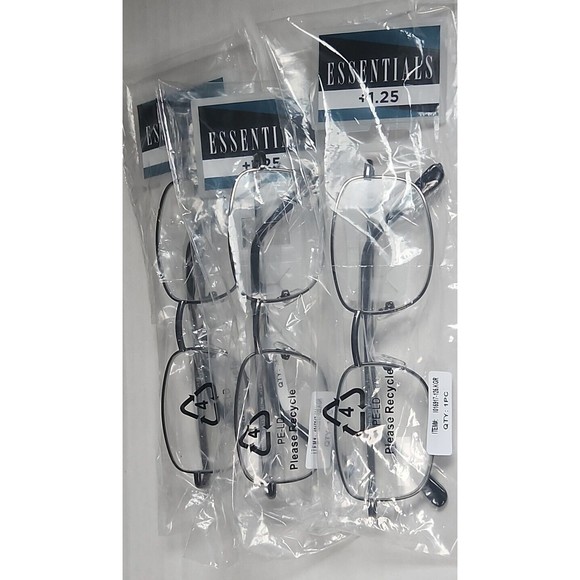 3 Pairs ESSENTIALS by Foster Grant Mens Reading Glasses " JACOB GUN " gunmetal - Picture 7 of 8